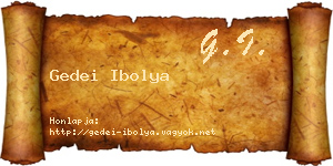 Gedei Ibolya névjegykártya
